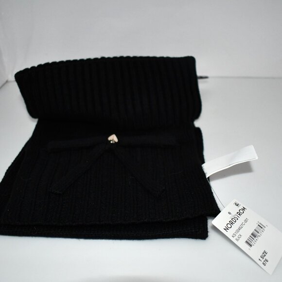 Kate Spade Bow Accent Beanie & Scarf Set in Black # ks1004627C NWT - Picture 2 of 5